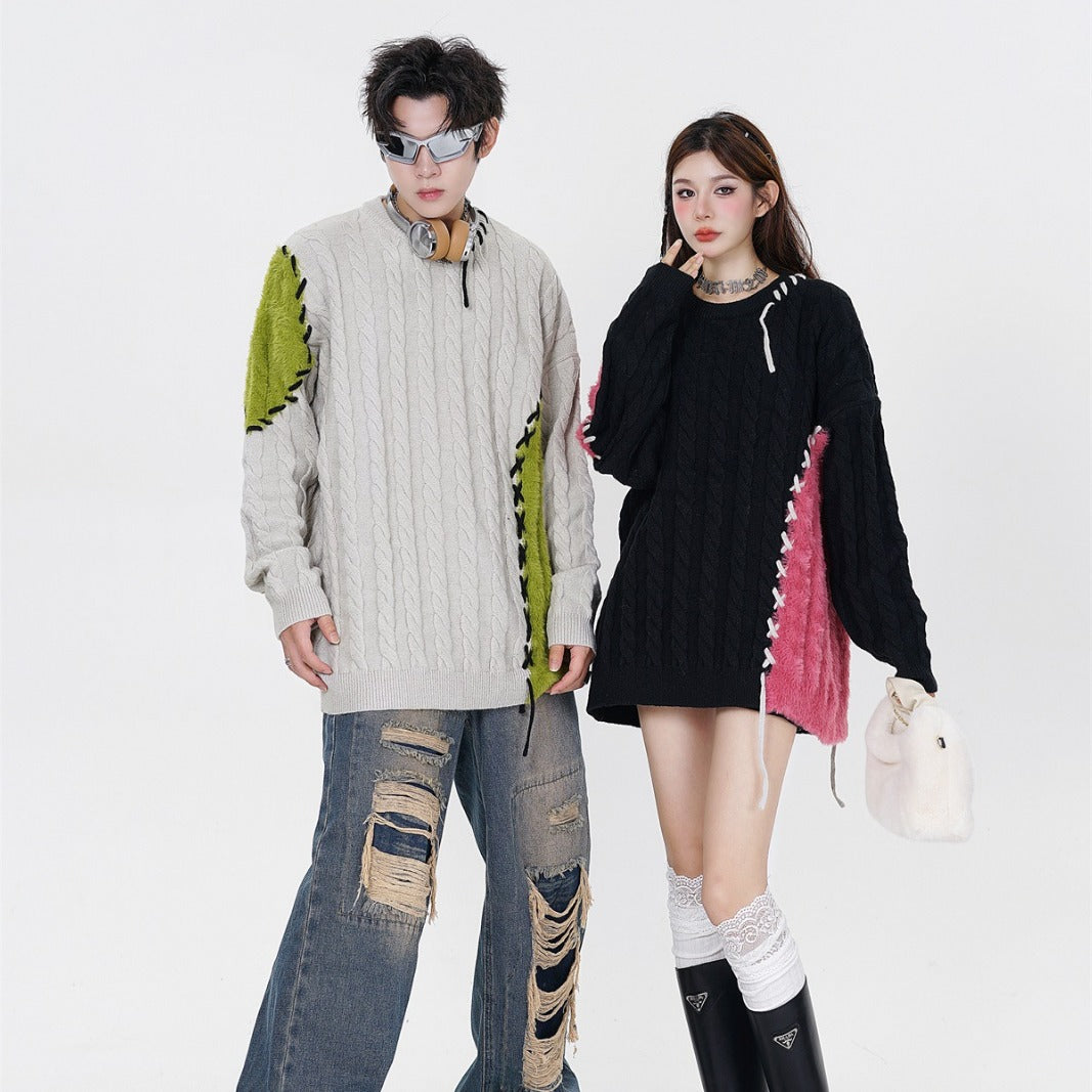 Mænd og kvinder par rundhals casual sweater