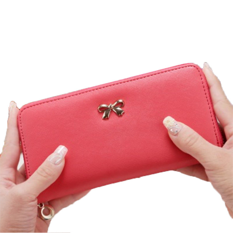Ladies Wallet Handbag Solid Zipper Bag