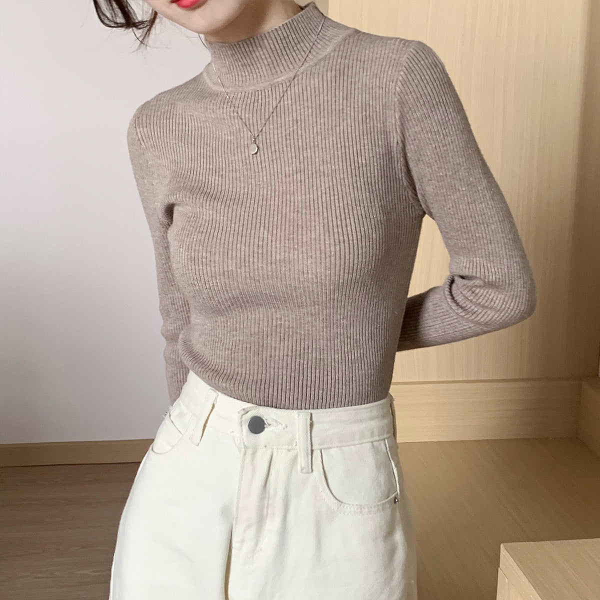 Autumn And Winter Versatile Student Slim-fit Turtleneck Women's Sweater