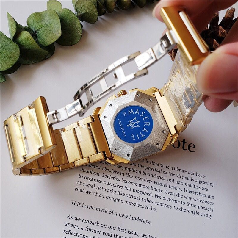 Diamond watch with calendar