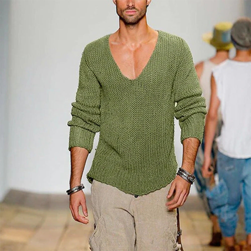 Mens Stylish Casual Knitted Pullover Sweater