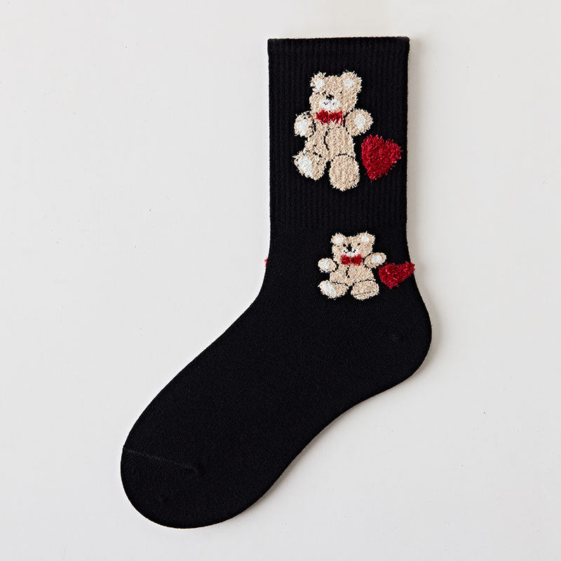 Net Red Socks Women's Pure Cotton Mid-tube Ins Trend