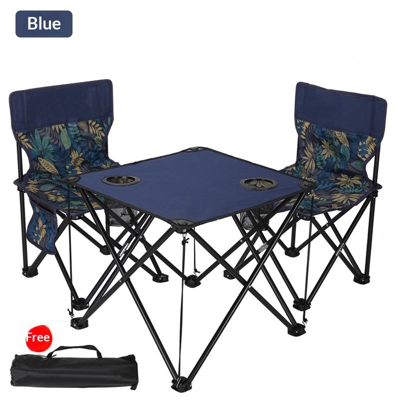 Outdoor Folding Table And Chair Set Made From Waterproof Oxford Fabricperfect For Camping Barbecues Sketching And Fishing