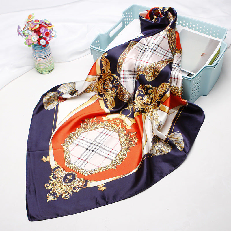 Women's 90cm Silk Like Bib Cashew Print