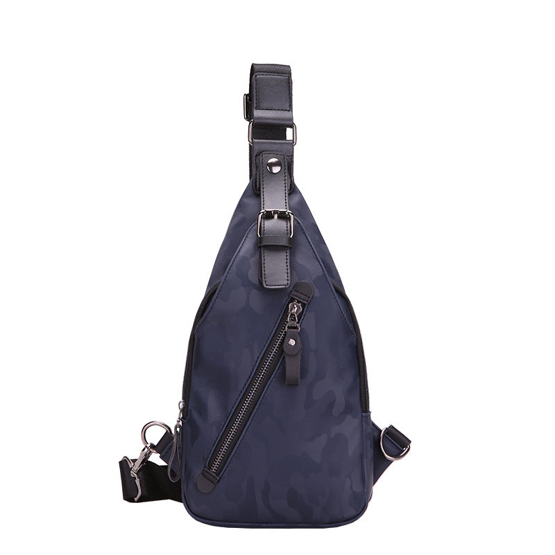 Camouflage waterproof Mens single shoulder bag Korean male Bag Satchel tide back chest chest pack wrapping motion explosion