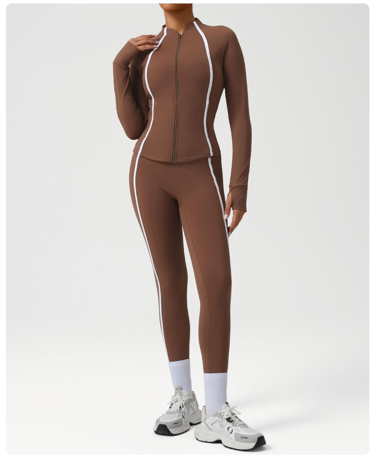 Cross-border Sports Yoga Outerwear Small Stand-up Collar Zip-up Cardigan Jacket With A Bare-feel High-stretch Designperfect