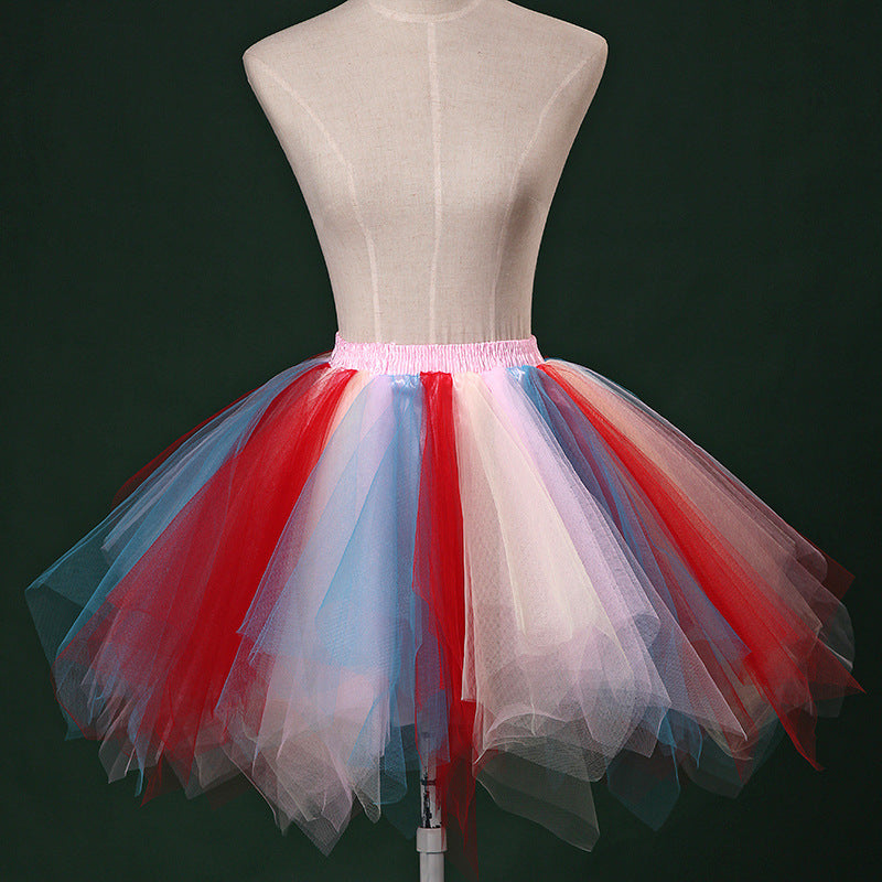 Half-length Pettiskirt Perform Dance Party Tulle Skirt Crinoline