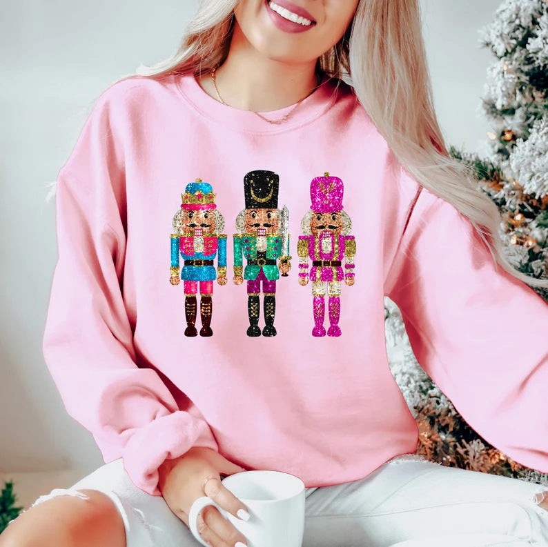 Women's Christmas Sweet Sequins All-match Long-sleeved Sweater