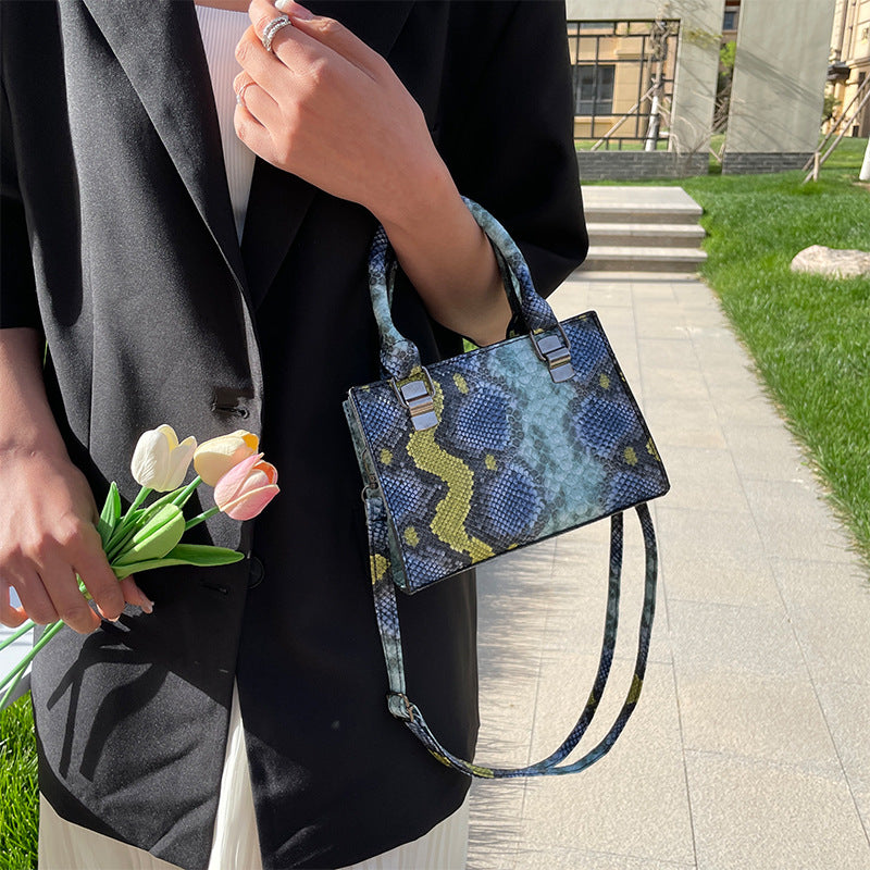 Niche Design Crossbody Casual Crocodile-print Small Square Handbag