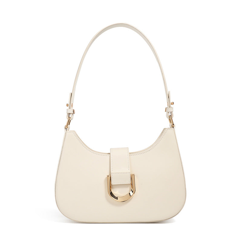 Special-interest Design High-grade Cowhide Baguette Bag