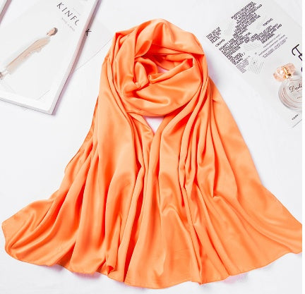 Monochrome matte satin headscarf