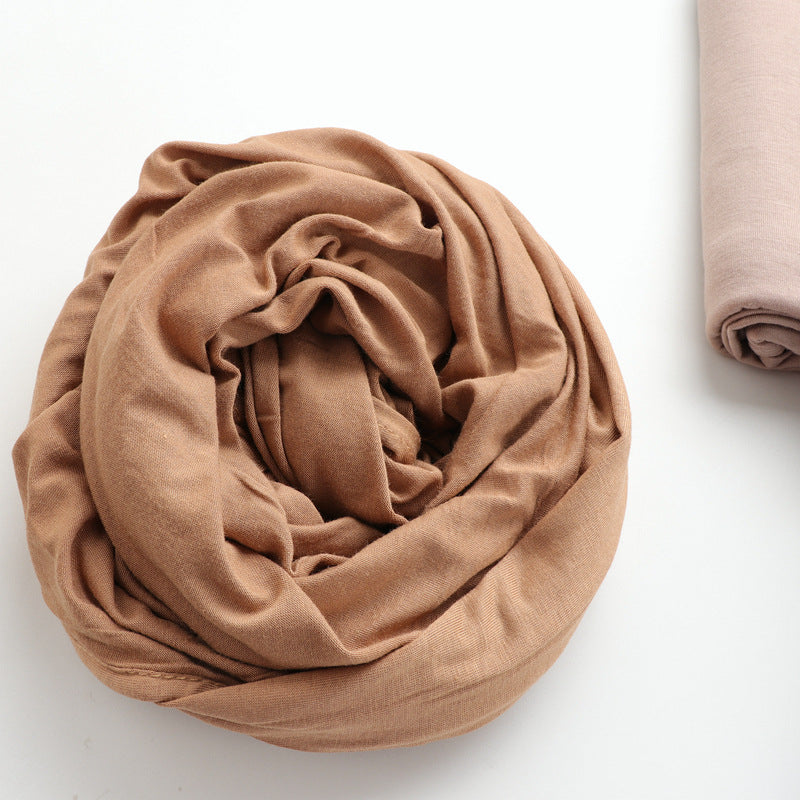 Monochrome mercerized cotton jersey scarf
