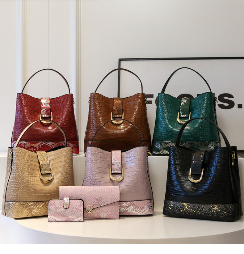 Urban Minimalist Bucket Bag Handheld And Crossbody