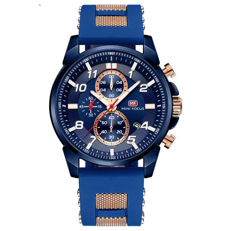 Multifunctional Sports Men's Watch With Three Eyes And Six Needles