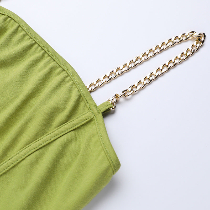 Women's Chain Sling Off-Shoulder Top