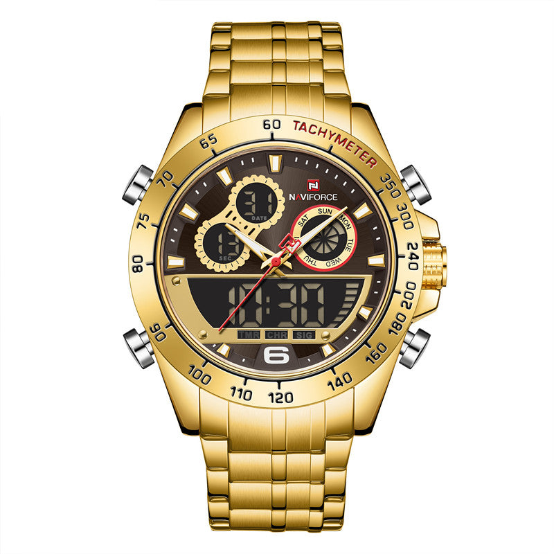 Student sports multifunctional luminous quartz watch