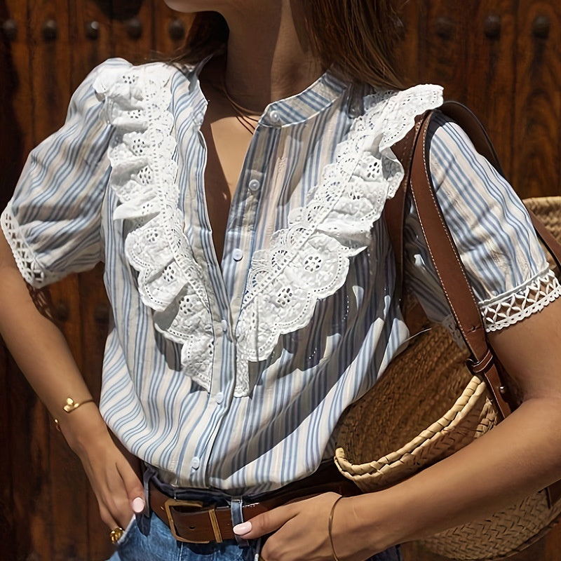 Korean-style New Summer Womens Short-sleeve Shirt