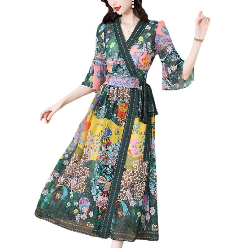 Summer Dress Mid length Fashion Slim