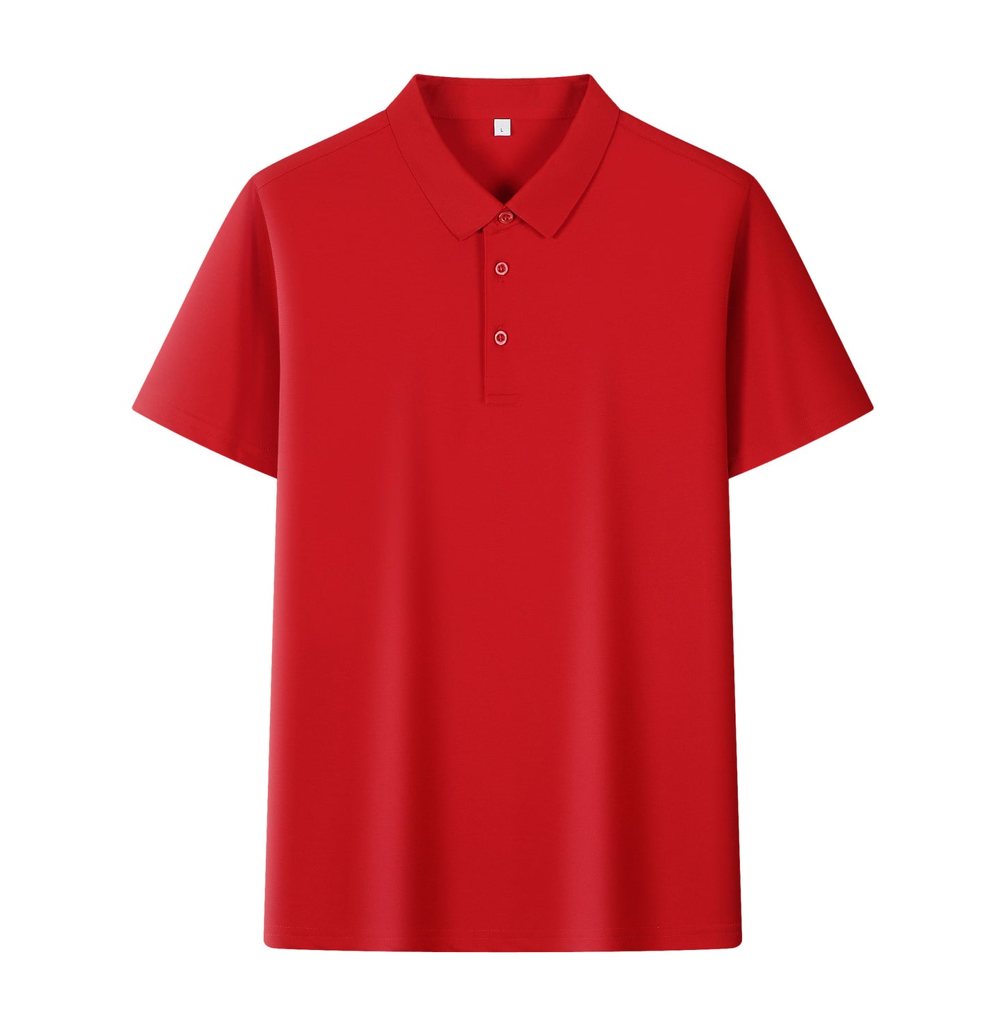 Ice Silk Seamless Polo Shirt Men's Cool Light Luxury Short Sleeve