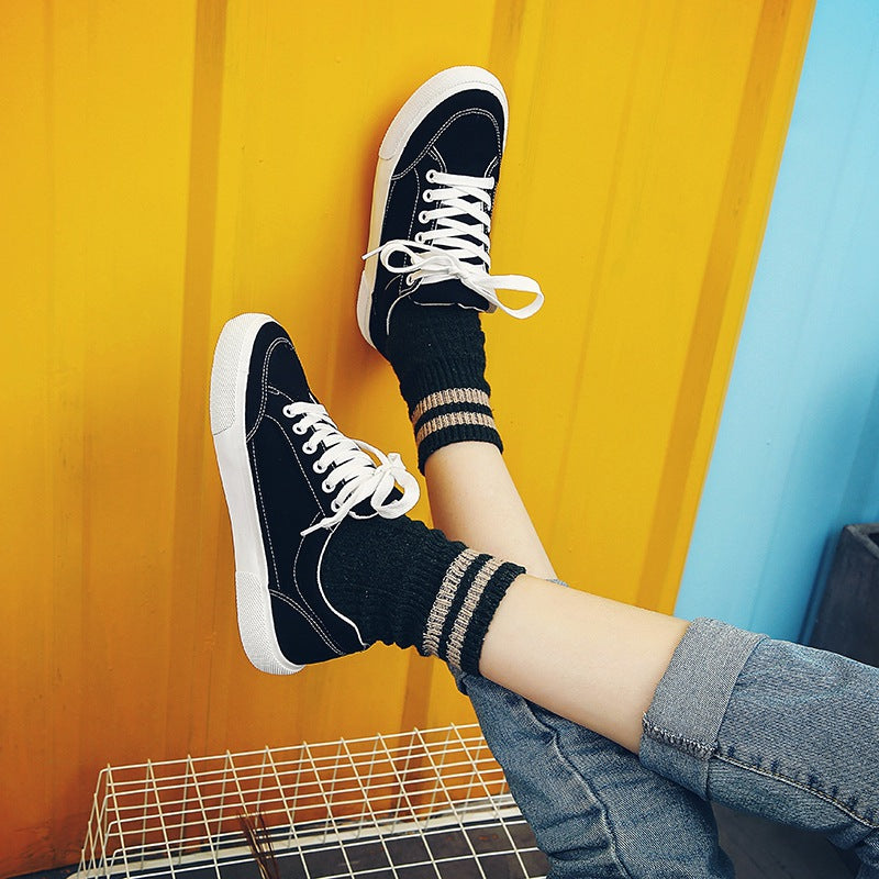 Star white shoes low shoes casual shoes help female Korean female students all-match cloth shoes