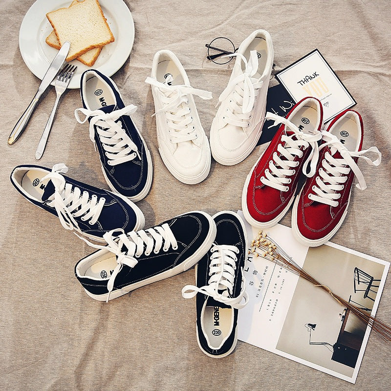 Star white shoes low shoes casual shoes help female Korean female students all-match cloth shoes