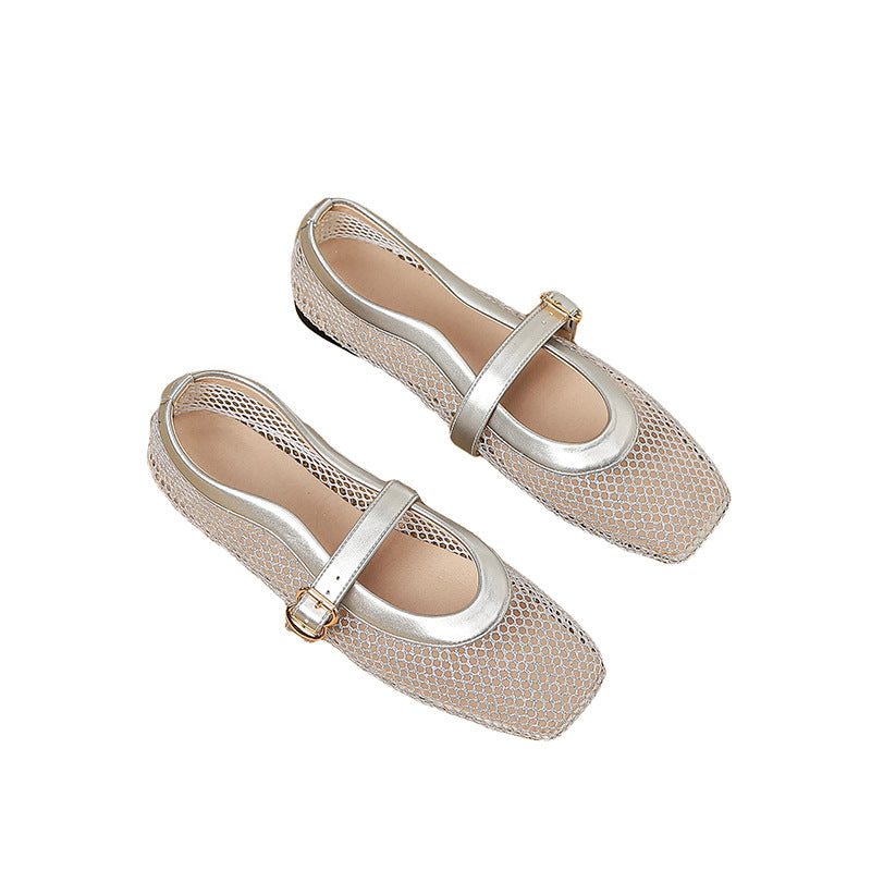 Summer Mesh Shoes Women's Breathable Shoes New Hollow Out Pumps