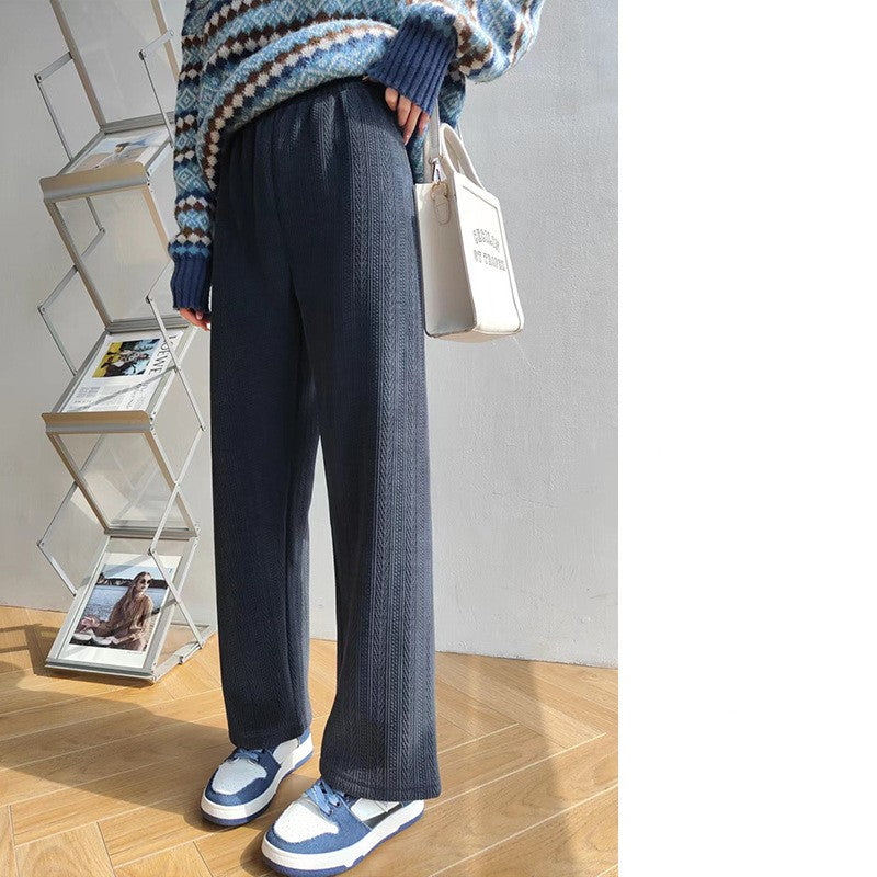 Autumn And Winter Plus Fleece Slim Loose Women's Pants