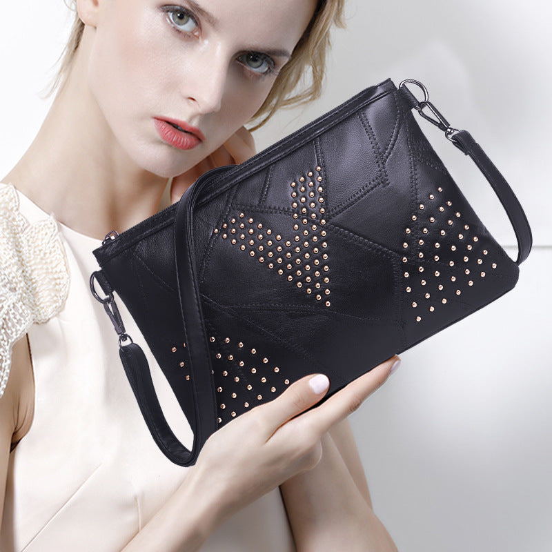 rivet shoulder bag