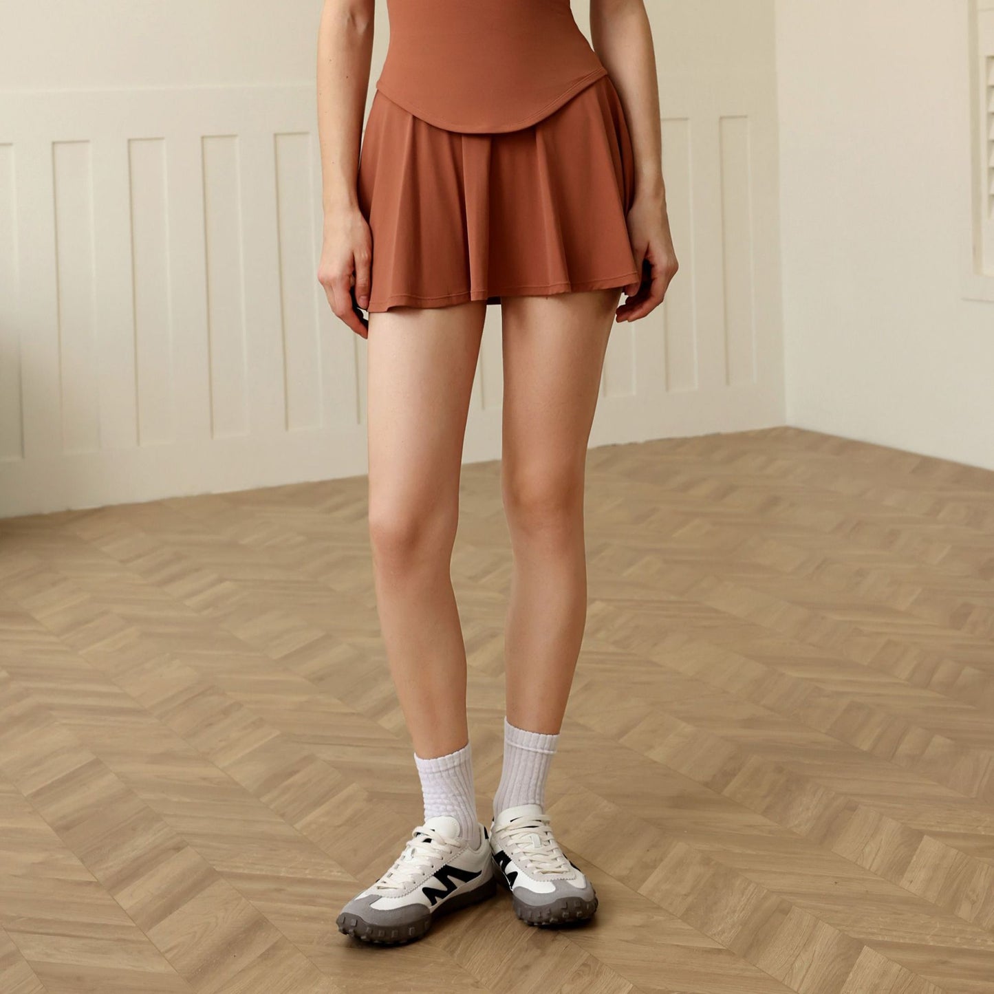 High Waist Running Sports Short Skirt Women Fake Two Pieces