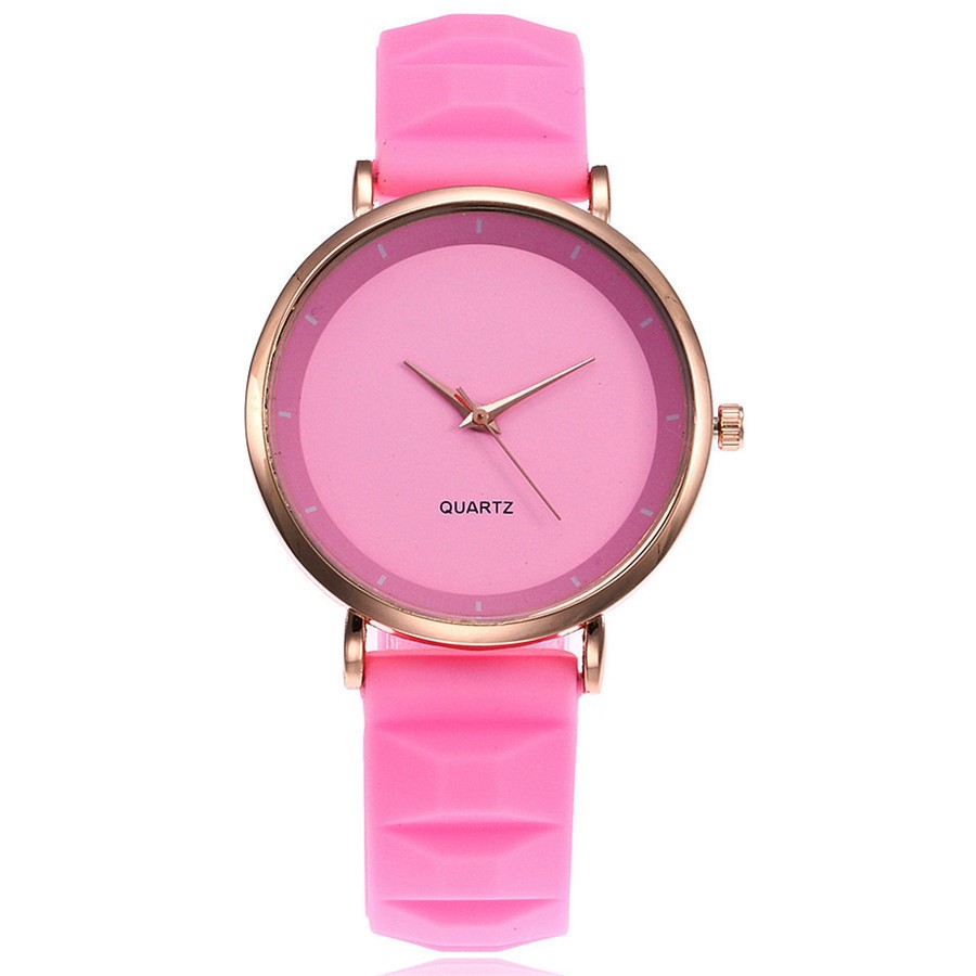 Silicone watch fashion ultra-thin three-pin simple student