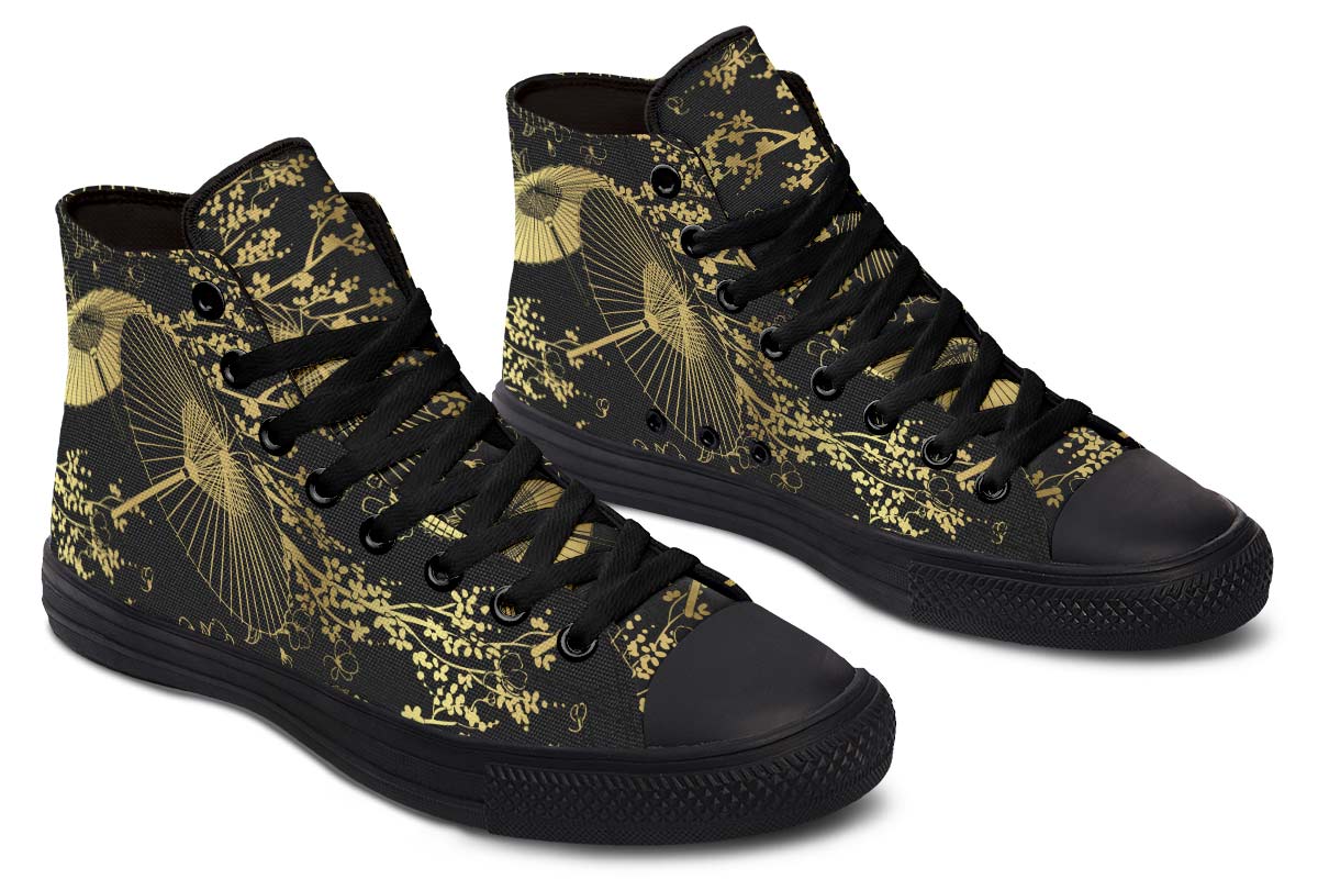 Printed Couple High-top Canvas Shoes