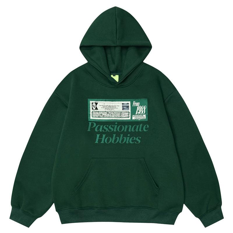 Kreativ Retro Nostalgisk Printet Sweater Hættetrøjer til Mænd og Kvinder