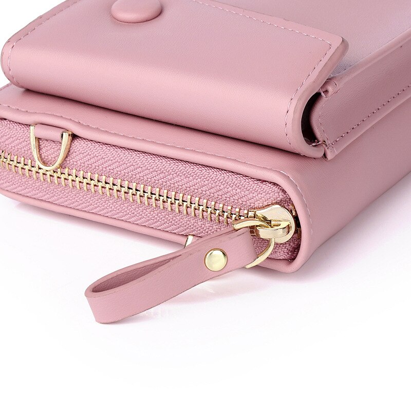 Zipper Phone Bag Female Multi-Function Shoulder Messenger Bag