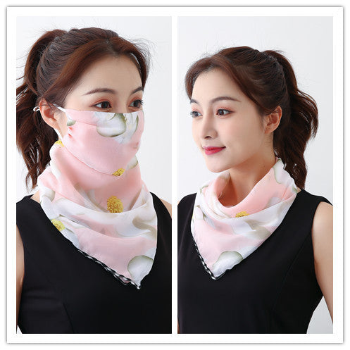 Summer outdoor riding mask driving sun shading scarf