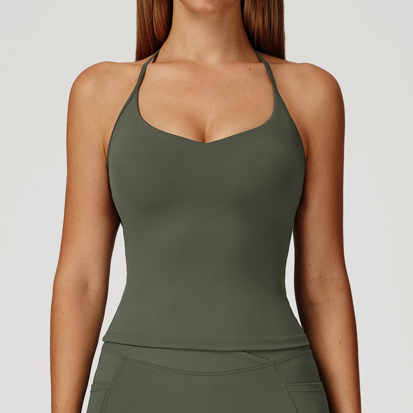 Europe And America Cross Border Nude Feel Yoga Vest Cross Beauty Back Quick-drying Workout Top