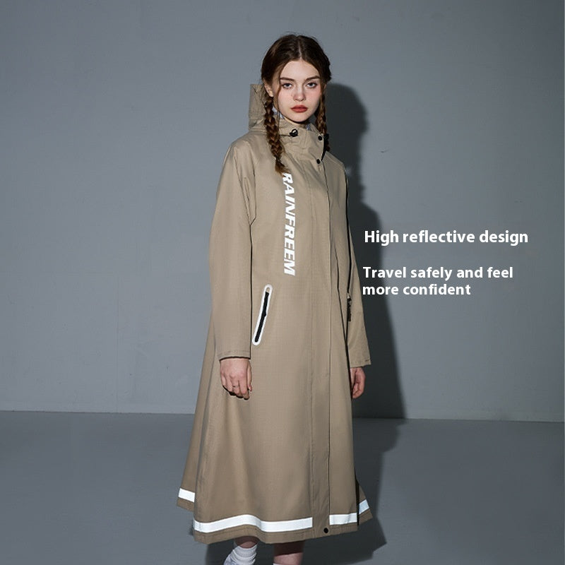 Electric Bike Raincoat Long Full Body Rain-proof One-piece Raincoat Battery Car