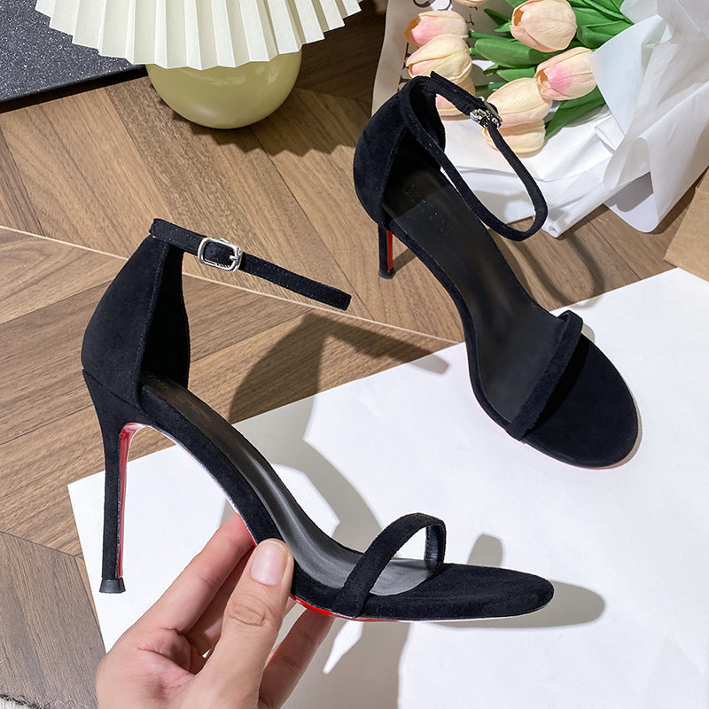 Black And Red Background Women's High Heels