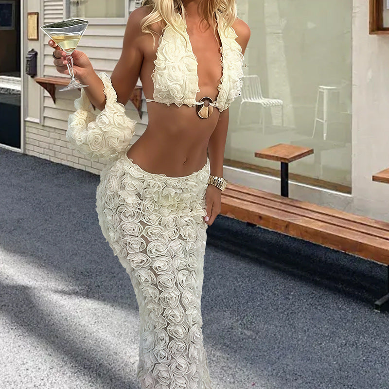 Women's Bikini Sexy Low Waist Skirt Suit