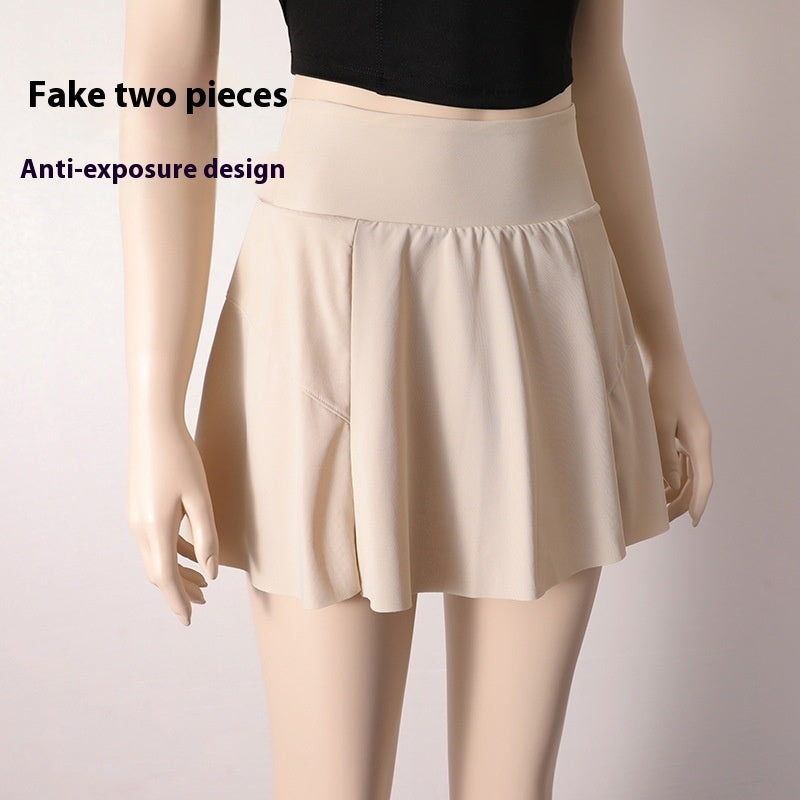 Sports Short Skirt Women's High Waist Fake Two-piece Running Fitness Skirt