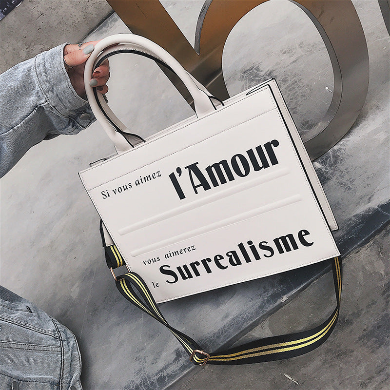 Hong Kong style simple shoulder bag