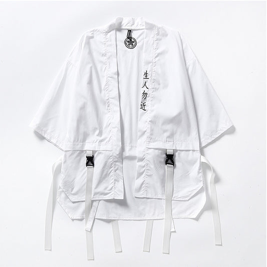 Cardigan cotton and linen casual robe