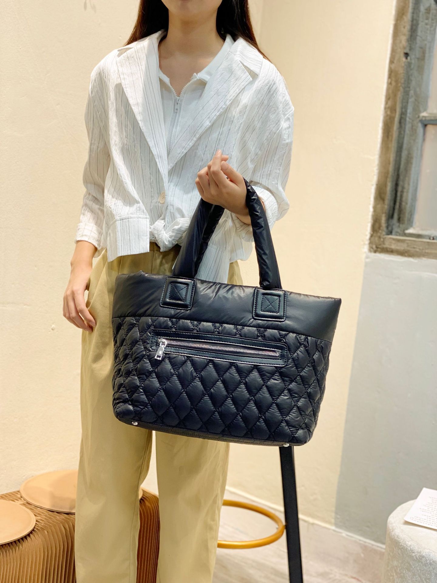 Portable Shoulder-back Down Female Bag