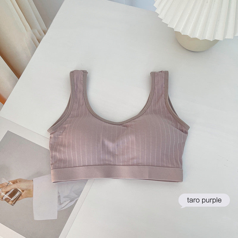 Integrated Fixed Cup Wrap Bust Beautiful Back Wide Shoulder Vest Thread
