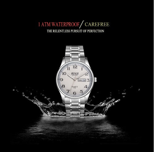 Double calendar men's watch waterproof luminous number quartz watch