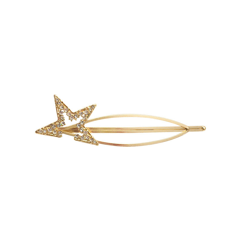 Pentacle clip with diamonds