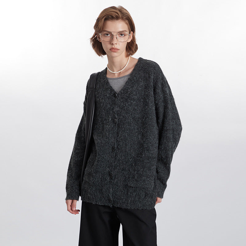 European And American Style Fashion Lazy V-neck Couple Cardigan
