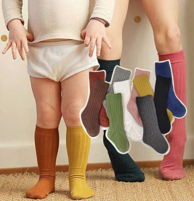 Spanish Children's Socks Pit Stockings Plain Medium Stockings