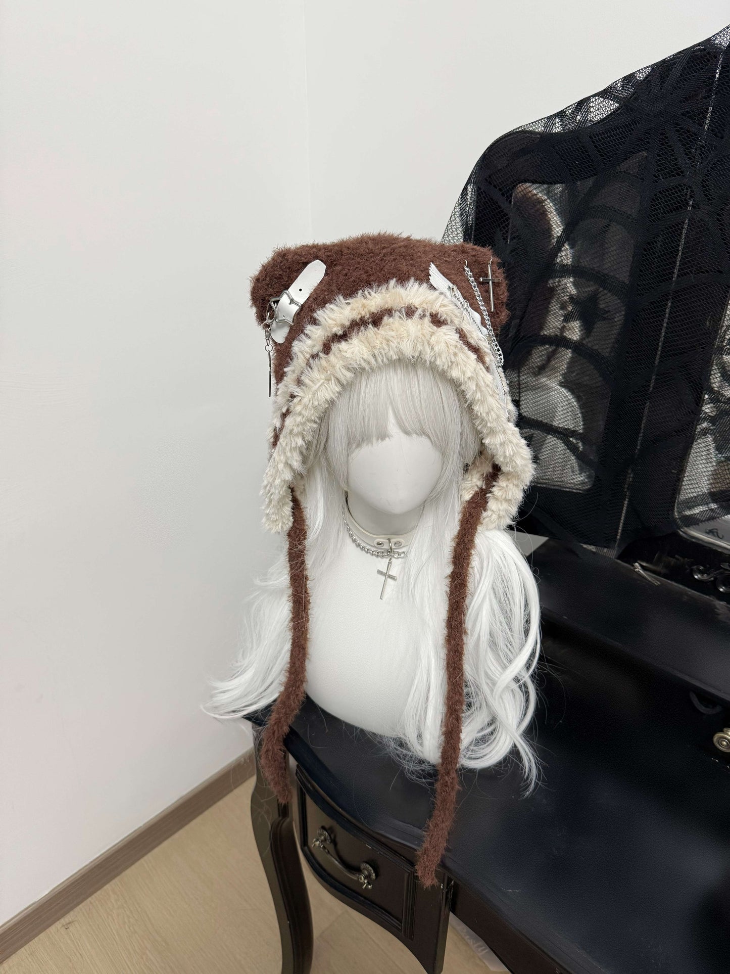 Bear Hat Cute Cross XINGX Wool Niche Dark