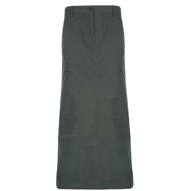 European And American Street Retro Split Skirt