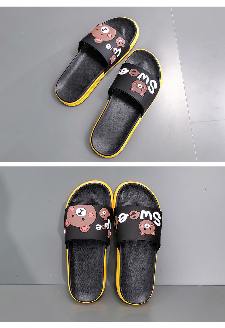 Household indoor silent non-slip deodorant slippers